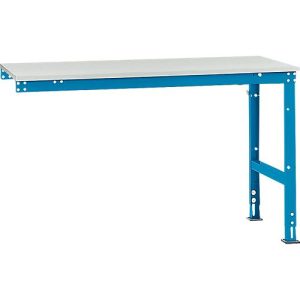 Manuflex Ansatztisch UNIVERSAL Standard, 1500 x 800 mm, Kunststoff lichtgrau, lichtblau