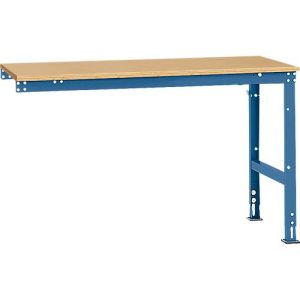 Manuflex Ansatztisch UNIVERSAL Standard, 1500 x 800 mm, Multiplex natur, brillantblau