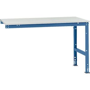 Manuflex Ansatztisch UNIVERSAL Standard, Tischplatte Kunststoff, 1500×1000, brillantblau