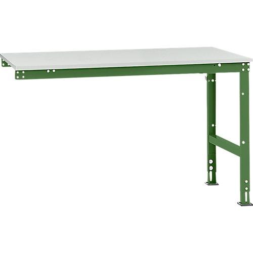 Manuflex Ansatztisch UNIVERSAL Standard, Tischplatte Kunststoff, 1500x1000, resedagrün