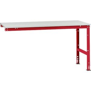 Manuflex Ansatztisch UNIVERSAL Standard, Tischplatte Kunststoff, 1750×1000, rubinrot