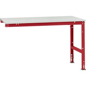 Manuflex Ansatztisch UNIVERSAL Standard, Tischplatte Melamin, 1500×1000, rubinrot