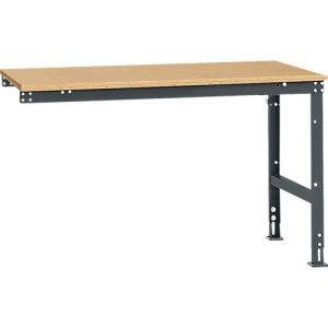 Manuflex Ansatztisch UNIVERSAL Standard, Tischplatte Multiplex, 1500×1000, anthrazit