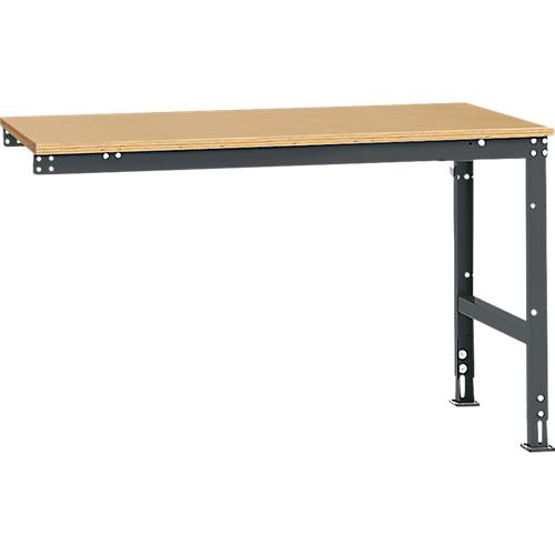 Manuflex Ansatztisch UNIVERSAL Standard, Tischplatte Multiplex, 1500x1000, anthrazit