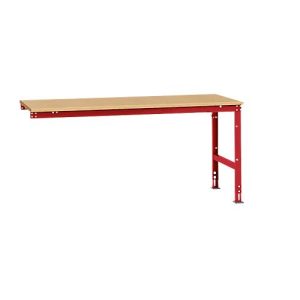 Manuflex Ansatztisch UNIVERSAL Standard, Tischplatte Multiplex, 2000×1000, rubinrot