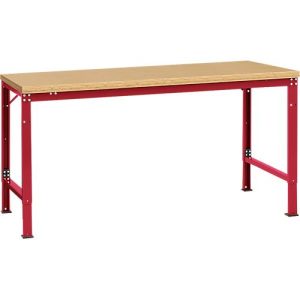 Manuflex Grundtisch UNIVERSAL Spezial, 1750 x 1000 mm, Multiplex natur, rubinrot Manuflex Grundtisch UNIVERSAL Spezial, 1750 x 1000 mm, Multiplex natur, rubinrot