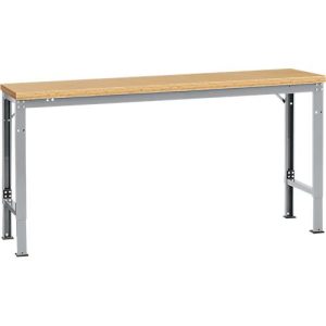 Manuflex Grundtisch UNIVERSAL Spezial, 1750 x 800 mm, Multiplex natur, alusilber Manuflex Grundtisch UNIVERSAL Spezial, 1750 x 800 mm, Multiplex natur, alusilber