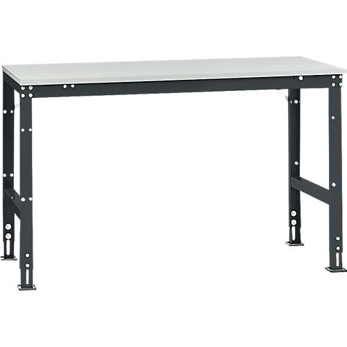 Manuflex Grundtisch UNIVERSAL Standard, Tischplatte Kunststoff, 1500x800, anthrazit