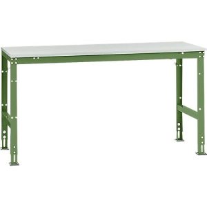 Manuflex Grundtisch UNIVERSAL Standard, Tischplatte Kunststoff, 1750×800, resedagrün Manuflex Grundtisch UNIVERSAL Standard, Tischplatte Kunststoff, 1750×800, resedagrün