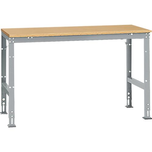 Manuflex Grundtisch UNIVERSAL Standard, Tischplatte Multiplex, 1500x800, alusilber