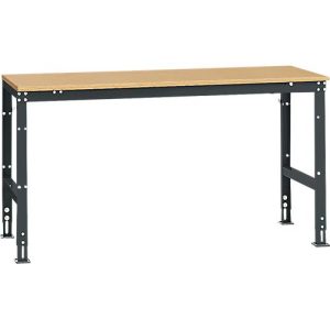 Manuflex Grundtisch UNIVERSAL Standard, Tischplatte Multiplex, 1750×800, anthrazit Manuflex Grundtisch UNIVERSAL Standard, Tischplatte Multiplex, 1750×800, anthrazit