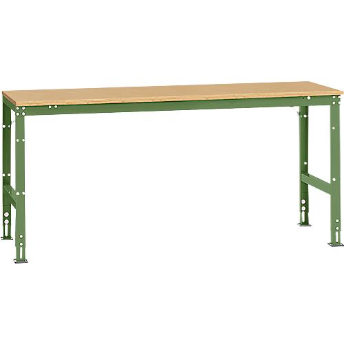 Manuflex Grundtisch UNIVERSAL Standard, Tischplatte Multiplex, 2000x800, resedagrün