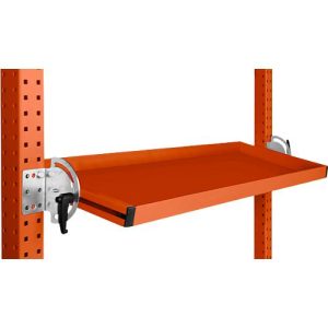 Manuflex Neigbare Ablagekonsole, für Reihe Universal oder Profi, Nutztiefe 345 mm, für Tischbreite 1250 mm, rotorange Manuflex Neigbare Ablagekonsole, für Reihe Universal oder Profi, Nutztiefe 345 mm, für Tischbreite 1250 mm, rotorange