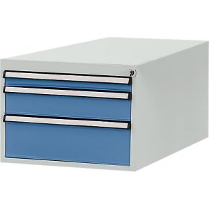 Manuflex Schubladen-Unterbau, für T 1000 mm, lichtgrau/brillantblau Manuflex Schubladen-Unterbau, für T 1000 mm, lichtgrau/brillantblau