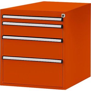 Manuflex Schubladen-Unterbau, für T 800 mm, rotorange Manuflex Schubladen-Unterbau, für T 800 mm, rotorange