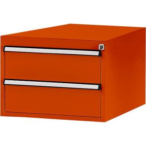 Manuflex Schubladen-Unterbauten, für Werkbank Profi Tiefe 700 mm, rotorange Manuflex Schubladen-Unterbauten, für Werkbank Profi Tiefe 700 mm, rotorange