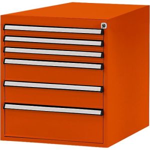 Manuflex Schubladen-Unterbauten, für Werkbank Profi Tiefe 700 mm, rotorange Manuflex Schubladen-Unterbauten, für Werkbank Profi Tiefe 700 mm, rotorange