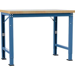 Manuflex Werkbank Profi Spezial, Tischplatte Kunststoff, 1250 x 700 mm, brillantblau Manuflex Werkbank Profi Spezial, Tischplatte Kunststoff, 1250 x 700 mm, brillantblau