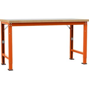 Manuflex Werkbank Profi Spezial, Tischplatte Kunststoff, 1750 x 700 mm, rotorange Manuflex Werkbank Profi Spezial, Tischplatte Kunststoff, 1750 x 700 mm, rotorange