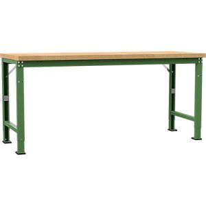 Manuflex Werkbank Profi Spezial, Tischplatte Multiplex, 2000 x 700 mm, resedagrün Manuflex Werkbank Profi Spezial, Tischplatte Multiplex, 2000 x 700 mm, resedagrün