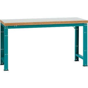 Manuflex Werkbank Profi Standard, Tischplatte Kunststoff B 1750 x T 700, wasserblau Manuflex Werkbank Profi Standard, Tischplatte Kunststoff B 1750 x T 700, wasserblau