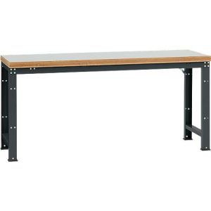 Manuflex Werkbank Profi Standard, Tischplatte Kunststoff B 2000 x T 700, anthrazit Manuflex Werkbank Profi Standard, Tischplatte Kunststoff B 2000 x T 700, anthrazit