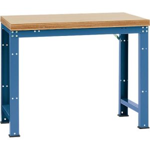 Manuflex Werkbank Profi Standard, Tischplatte Multiplex B 1250 x T 700, brillantblau Manuflex Werkbank Profi Standard, Tischplatte Multiplex B 1250 x T 700, brillantblau