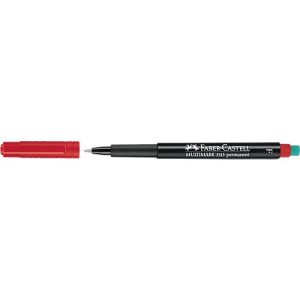 Marker Faber-Castell Multimark, inkl. Spezialradierer, rot, F, permanent Marker Faber-Castell Multimark, inkl. Spezialradierer, rot, F, permanent