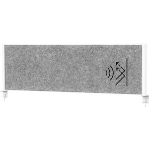 MAUL Tisch-Trennwand MAULconnecto, Akustikvlies 4000 g/m², Aluminiumprofil, B 1600 x H 500 mm, Akustik dunkelgrau, weiß MAUL Tisch-Trennwand MAULconnecto, Akustikvlies 4000 g/m², Aluminiumprofil, B 1600 x H 500 mm, Akustik dunkelgrau, weiß