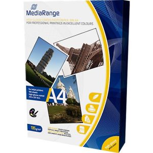 MediaRange Fotopapier A4, für Tintenstrahldrucker, hochglänzend, 100 Blatt a 135 g MediaRange Fotopapier A4, für Tintenstrahldrucker, hochglänzend, 100 Blatt a 135 g