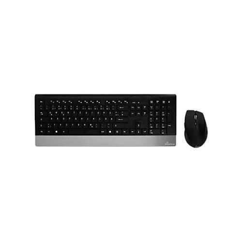 MediaRange MROS105 - Tastatur-und-Maus-Set - QWERTZ - Black Silver