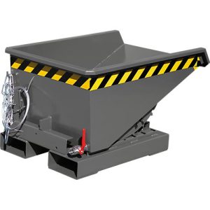 Mini-Spänebehälter Typ EXPO-E 150, Seilzug-Kippvorgang, Inhalt 0,15 m³, bis 750 kg, mausgrau RAL 7005 Mini-Spänebehälter Typ EXPO-E 150, Seilzug-Kippvorgang, Inhalt 0,15 m³, bis 750 kg, mausgrau RAL 7005