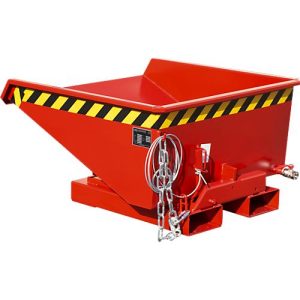 Mini-Spänebehälter Typ EXPO-E 225, Seilzug-Kippvorgang, Inhalt 0,225 m³, bis 750 kg, feuerrot RAL 3000 Mini-Spänebehälter Typ EXPO-E 225, Seilzug-Kippvorgang, Inhalt 0,225 m³, bis 750 kg, feuerrot RAL 3000