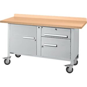 Mobile Werkbank Schäfer Shop Select PWi 150-3, mitteldichte Faserplatte (MDF), bis 400 kg, B 1500 x T 680 x H 838 mm