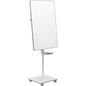 Mobiles Flipchart Nobo Move & Meet, abnehmbares Whiteboard, magnetisch, B 714 x T 1200 x H 453 mm, Stahl, weiß Mobiles Flipchart Nobo Move & Meet, abnehmbares Whiteboard, magnetisch, B 714 x T 1200 x H 453 mm, Stahl, weiß