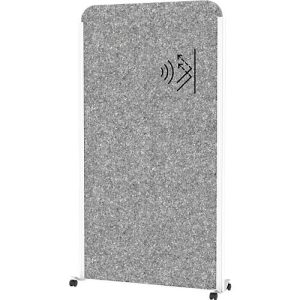 Mobiles MAUL Stellwandsystem MAULcocoon Akustik, B 1000 x H 1800 mm, dunkelgraue Oberfläche, weiß Mobiles MAUL Stellwandsystem MAULcocoon Akustik, B 1000 x H 1800 mm, dunkelgraue Oberfläche, weiß