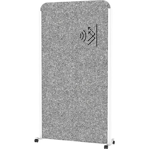 Mobiles MAUL Stellwandsystem MAULcocoon Akustik, B 1000 x H 1800 mm, dunkelgraue Oberfläche, weiß