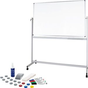 Mobiles Whiteboard Maul MAULstandard, 1200 x 2200 mm, 2-seitig, drehbar + Whiteboard Zubehörset, 31-teilg Mobiles Whiteboard Maul MAULstandard, 1200 x 2200 mm, 2-seitig, drehbar + Whiteboard Zubehörset, 31-teilg