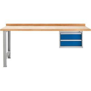 Modulare Werkbank Schäfer Shop Select, Anbaueinheit, Buche Multiplexplatte, bis 500 kg, B 2000 x T 700 x H 840 mm, Enzianblau ral 5010 Modulare Werkbank Schäfer Shop Select, Anbaueinheit, Buche Multiplexplatte, bis 500 kg, B 2000 x T 700 x H 840 mm, Enzianblau ral 5010
