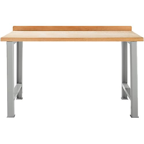 Modulare Werkbank Schäfer Shop Select, Grundeinheit, Buche Multiplexplatte, bis 500 kg, B 1500 x T 700 x H 840 mm, Weißaluminium ral 9006