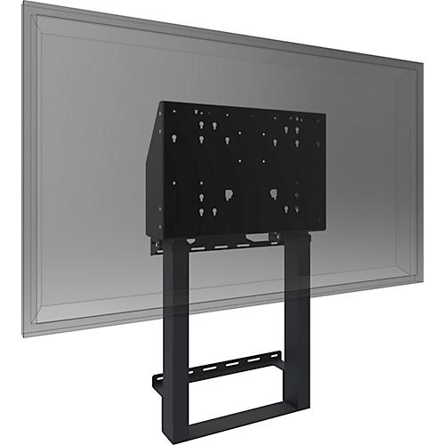 Monitor Wandhalterung e.BOX®, für 1 Display bis 86' & bis 120 kg, elektrisch höhenverstellbar, Anti-Kollisionsschutz, Kabelbox, VESA, Stahl, schwarz