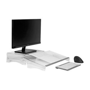 Monitorständer BakkerElkhuizen Q-riser 110, Acryl, bis 8,5 kg, verstellbare Höhe 75/105 mm Monitorständer BakkerElkhuizen Q-riser 110, Acryl, bis 8,5 kg, verstellbare Höhe 75/105 mm