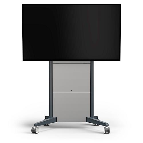 Monitorständer SMS Presence, mobil, elektrisch höhenverstellbar, für 1 Display ab 46' & bis 150 kg, VESA, Verriegelung, Kabelmanagement, anthrazit