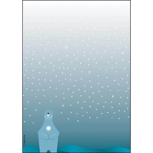 Motivpapier Sigel 'Polar Bear', DIN A4, 90 g/m², weißes Feinpapier, 25 Blatt