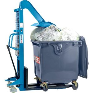 Müllpresse HanseLifter® LiftPress LP1100, inkl. Hochhubwagen SDJ 1016, für Standard-Müllcontainer mit Volumen 800-1100 l Müllpresse HanseLifter® LiftPress LP1100, inkl. Hochhubwagen SDJ 1016, für Standard-Müllcontainer mit Volumen 800-1100 l