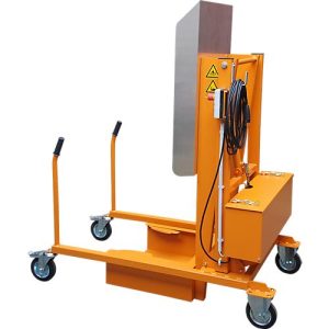 Mülltonnen-Kippstation MKS, für 120 & 240 l Tonnen, Ausschütthöhe 1480 mm, Kippwinkel 135°, bis 110 kg, Rollen, 230 V, RAL 2000 Mülltonnen-Kippstation MKS, für 120 & 240 l Tonnen, Ausschütthöhe 1480 mm, Kippwinkel 135°, bis 110 kg, Rollen, 230 V, RAL 2000