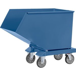 Muldenkipper 4704, 800 l, blau RAL 5007, mit Ablasshahn und Sieb Muldenkipper 4704, 800 l, blau RAL 5007, mit Ablasshahn und Sieb