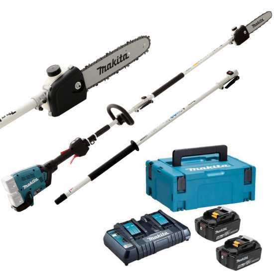 Multifunktion Akku-Hochentaster Makita DUX60 36V mit teleskopschaft 108 cm - Batterien 2x18V 5Ah