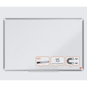nobo Whiteboard Premium Plus, Stahl nanobeschichtet, magnethaftend, B 1200 x H 900 mm, inkl. abnehmbarer Stiftablage und 1 Boardmarker nobo Whiteboard Premium Plus, Stahl nanobeschichtet, magnethaftend, B 1200 x H 900 mm, inkl. abnehmbarer Stiftablage und 1 Boardmarker