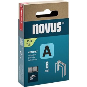 Novus Heftklammern Typ A, Länge 8 mm, Stahldraht, 2000 Stück